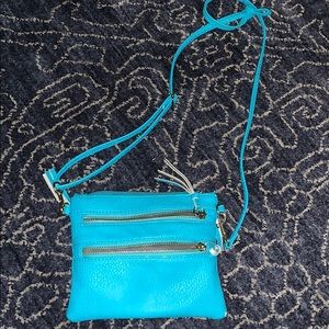 blue crossbody bag